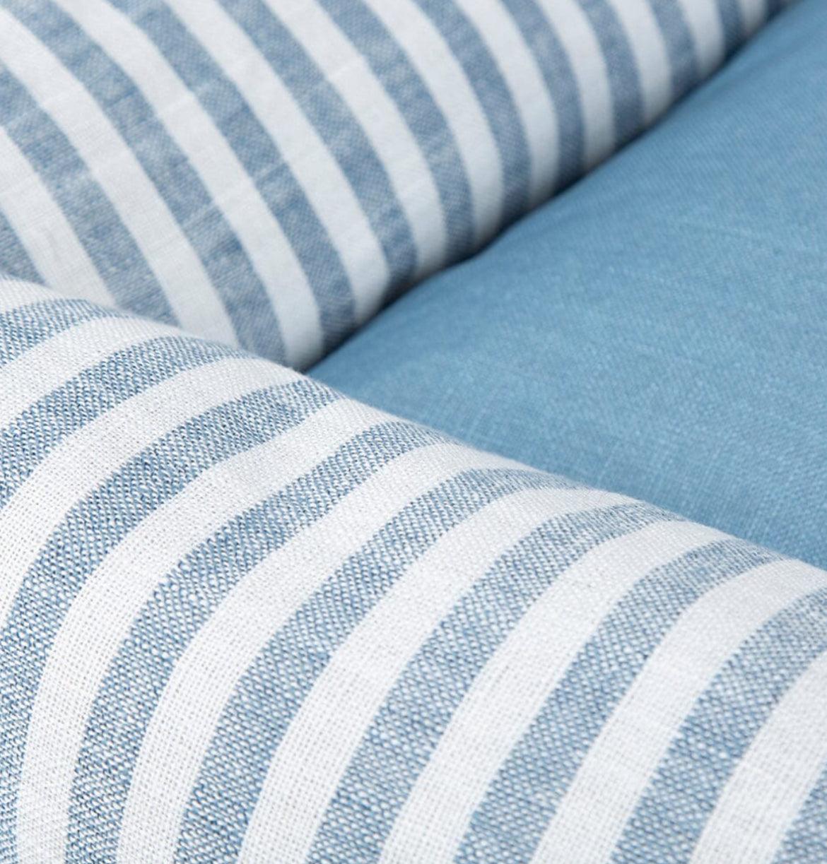 TAIN PET SUPPLIES Striped Pet Bed | Soft Cushioned Dog & Cat Bed in Blue and White