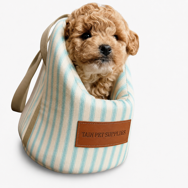 TAIN PET SUPPLIES Luxury Pet Carrier Bag Mint Stripe